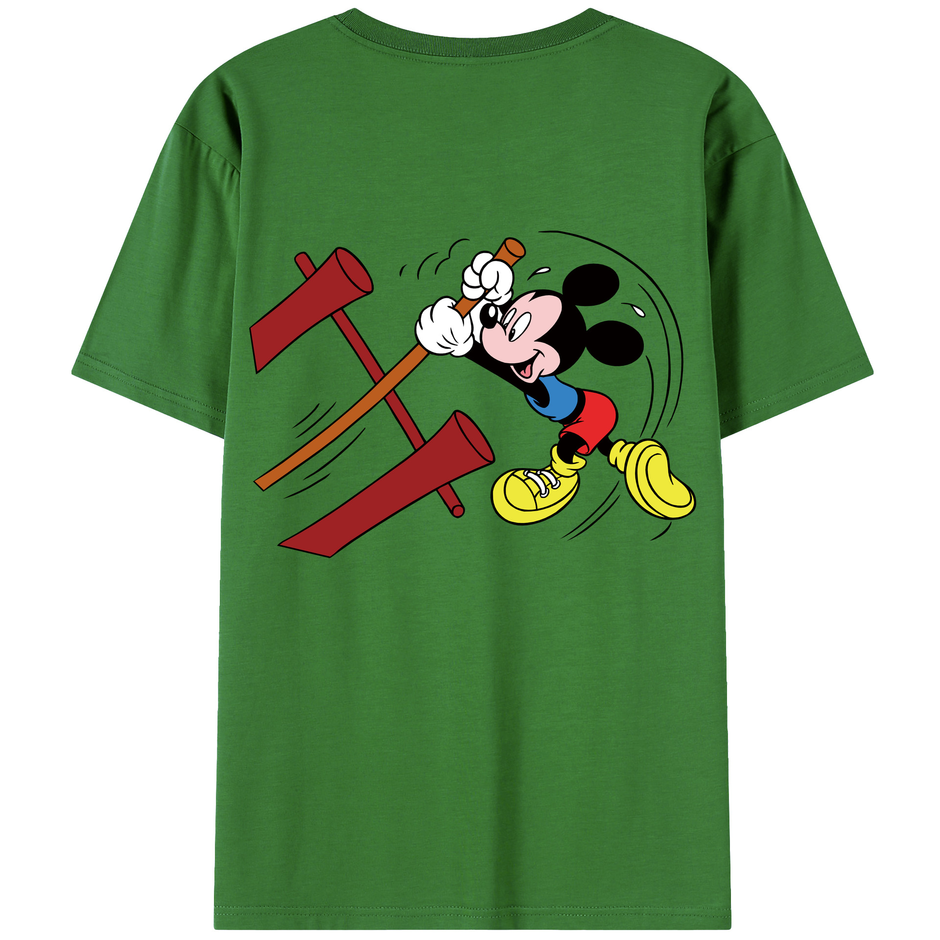 （画像用） ミッキーマウス Mickey Mouse レディース半袖Tシャツ(バックプリント)